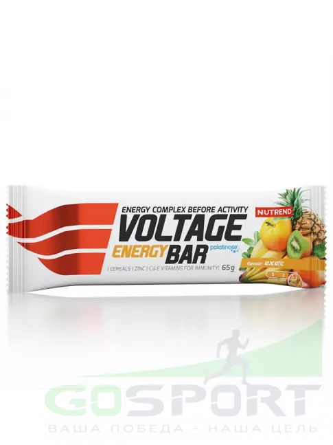 Энергетический батончик NUTREND Voltage Energy bar 3 x 65 г, Экзотик Энергетический батончик NUTREND Voltage Energy bar 3 x 65 г, Экзотик