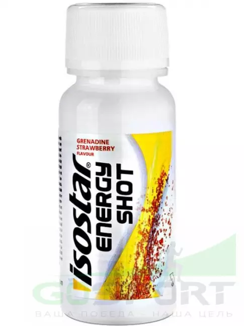 Предтреник жидкий Isostar Energy Shot 1 бутылка 60 г, Клубника и гренадин Предтреник жидкий Isostar Energy Shot 1 бутылка 60 г, Клубника и гренадин
