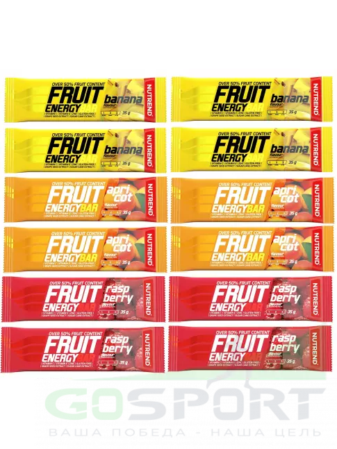 Энергетический батончик NUTREND FRUIT ENERGY BAR 12 x 35г, Mix