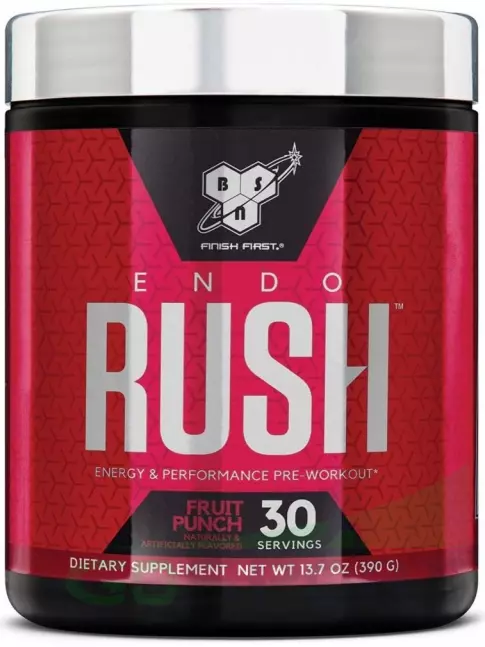 Предтреник в порошке BSN Endorush 390 г, Фруктовый пунш Предтреник в порошке BSN Endorush 390 г, Фруктовый пунш