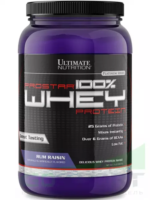 Сывороточный протеин Ultimate Nutrition Prostar Whey 907 г + шейкер, Ром с изюмом Сывороточный протеин Ultimate Nutrition Prostar Whey 907 г + шейкер, Ром с изюмом