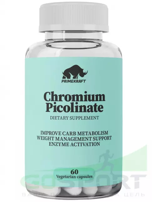 Хром PRIMEKRAFT Chromium Picolinate 0,25 mg 60 веган капсул Хром PRIMEKRAFT Chromium Picolinate 0,25 mg 60 веган капсул