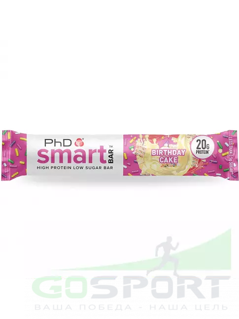 Протеиновый батончик PhD Nutrition Smart Bar 12 x 64 г, Праздничный торт Протеиновый батончик PhD Nutrition Smart Bar 12 x 64 г, Праздничный торт