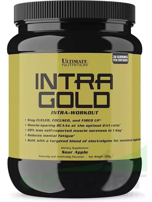 Предтреник в порошке Ultimate Nutrition Intra gold 360 г, Кислое яблоко Предтреник в порошке Ultimate Nutrition Intra gold 360 г, Кислое яблоко