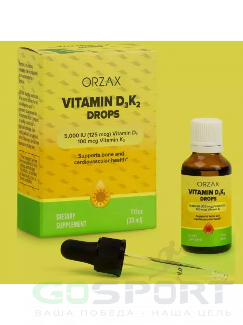 Витамин D Orzax D3-K2 Drop 30 мл Витамин D Orzax D3-K2 Drop 30 мл