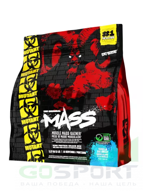 Гейнер Mutant Mass 2270 г, Ванильное мороженное Гейнер Mutant Mass 2270 г, Ванильное мороженное