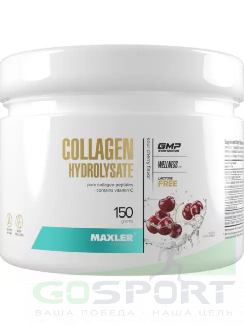 Коллаген гидролизованный MAXLER Collagen Hydrolysate 150 г, Кислая вишня Коллаген гидролизованный MAXLER Collagen Hydrolysate 150 г, Кислая вишня
