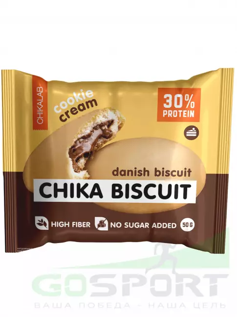 Протеиновый батончик Chikalab Бисквитное печенье Chika Biscuit 50 г, Датский бисквит Протеиновый батончик Chikalab Бисквитное печенье Chika Biscuit 50 г, Датский бисквит