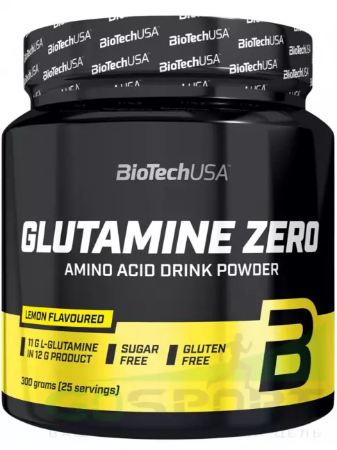 L-Глютамин BioTechUSA Glutamine Zero 11000 mg 300 г, Лимон L-Глютамин BioTechUSA Glutamine Zero 11000 mg 300 г, Лимон