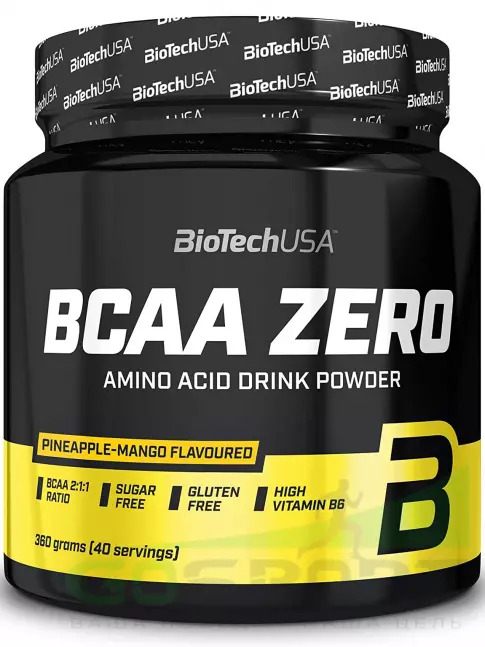 BCAA BioTechUSA BCAA Zero 2:1:1 360 г, Ананас-манго BCAA BioTechUSA BCAA Zero 2:1:1 360 г, Ананас-манго
