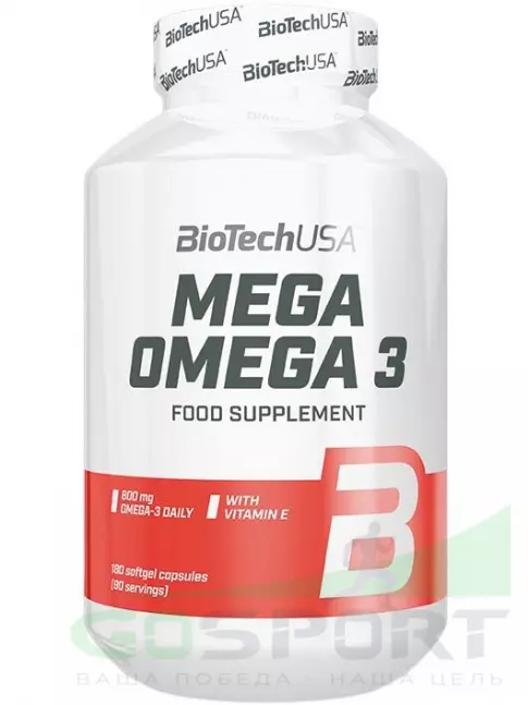 Омега-3 BioTechUSA Mega Omega 3 180 капсул Омега-3 BioTechUSA Mega Omega 3 180 капсул