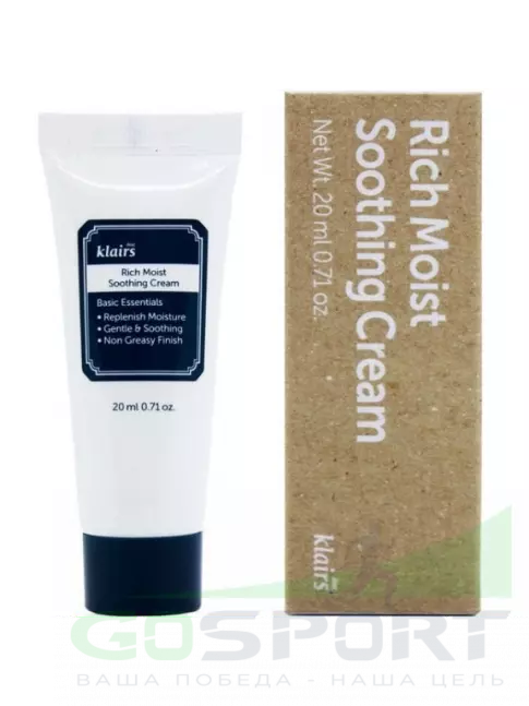 Кремы, гели для лица Klairs Rich Moist Soothing Cream 20 мл Кремы, гели для лица Klairs Rich Moist Soothing Cream 20 мл