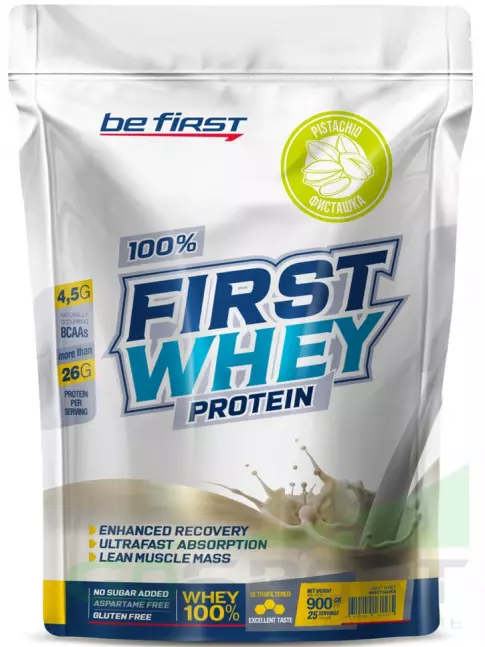 Сывороточный протеин Be First First Whey protein (сывороточный протеин) 900 г, Фисташка Сывороточный протеин Be First First Whey protein (сывороточный протеин) 900 г, Фисташка