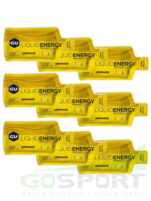 Гель питьевой GU Energy Labs GU Liquid Enegry Gel no caffeine 9 саше x 60 g, Лимонад Гель питьевой GU Energy Labs GU Liquid Enegry Gel no caffeine 9 саше x 60 g, Лимонад