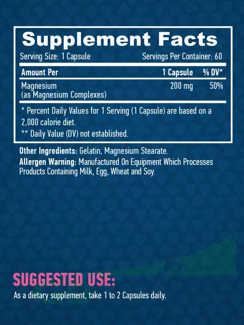 Магний Haya Labs Chelated Magnesium 200 mg 60 капсул Магний Haya Labs Chelated Magnesium 200 mg 60 капсул