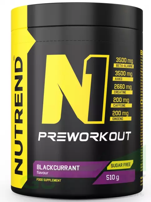 Предтреник в порошке NUTREND N1 PRE-WORKOUT 510 г, Черная смородина Предтреник в порошке NUTREND N1 PRE-WORKOUT 510 г, Черная смородина