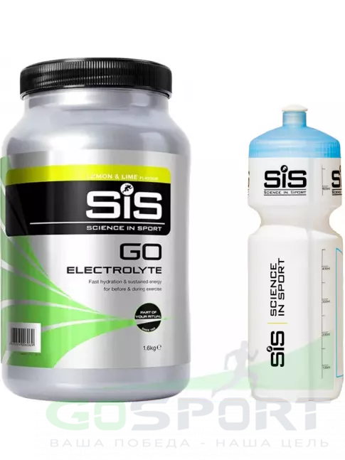 Изотоник SCIENCE IN SPORT (SiS) GO Electrolyte + Бутылочка белая Лимон-лайм №2 Изотоник SCIENCE IN SPORT (SiS) GO Electrolyte + Бутылочка белая Лимон-лайм №2