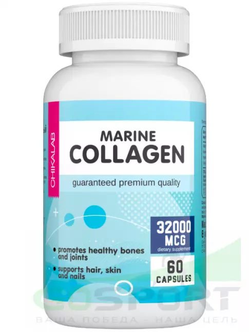Коллаген морской Chikalab Marine collagen 32 mg 60 капсул Коллаген морской Chikalab Marine collagen 32 mg 60 капсул