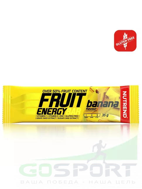Энергетический батончик NUTREND FRUIT ENERGY BAR 35 г, Банан