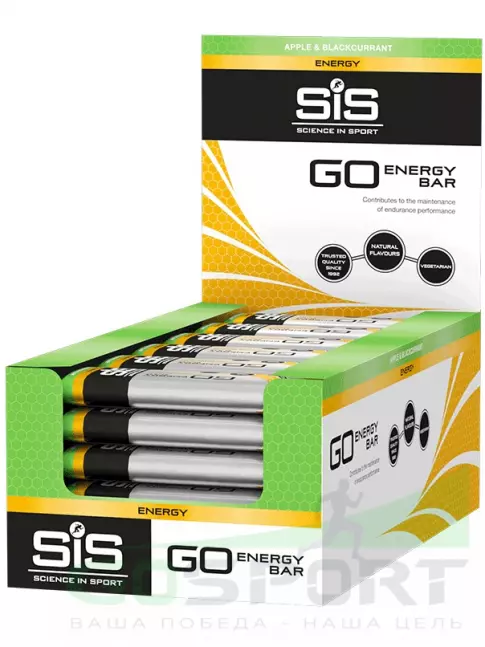 Энергетический батончик SCIENCE IN SPORT (SiS) GO Energy Mini Bar 30 x 40 г, Яблоко-Черная смородина Энергетический батончик SCIENCE IN SPORT (SiS) GO Energy Mini Bar 30 x 40 г, Яблоко-Черная смородина