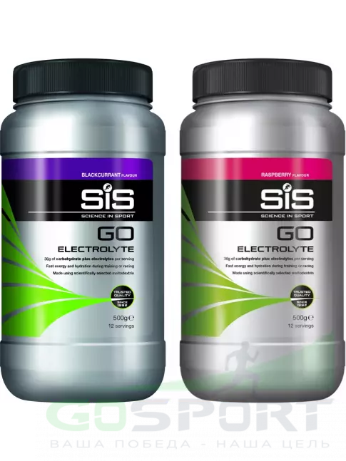 Изотоник SCIENCE IN SPORT (SiS) GO Electrolyte Powder 2 x 500 г, Черная смородина, Малина Изотоник SCIENCE IN SPORT (SiS) GO Electrolyte Powder 2 x 500 г, Черная смородина, Малина