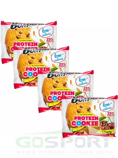 Протеиновый батончик BombBar Protein cookie 4 x 40 г, Вишня Протеиновый батончик BombBar Protein cookie 4 x 40 г, Вишня