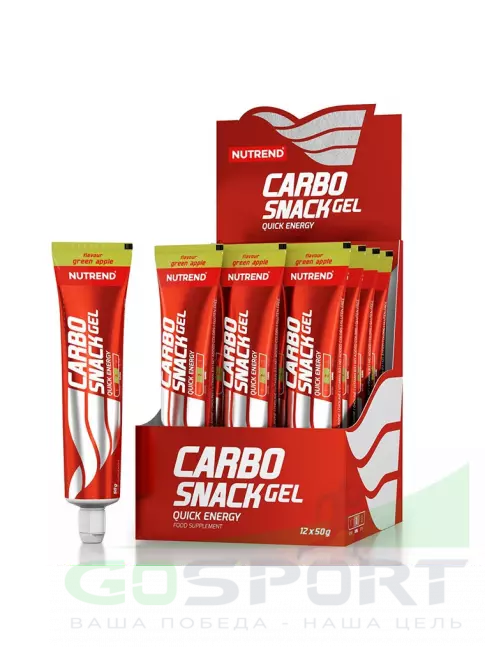 Гель питьевой NUTREND 12x50 Carbosnack туба 12 шт x 50 г, Зеленое яблоко Гель питьевой NUTREND 12x50 Carbosnack туба 12 шт x 50 г, Зеленое яблоко
