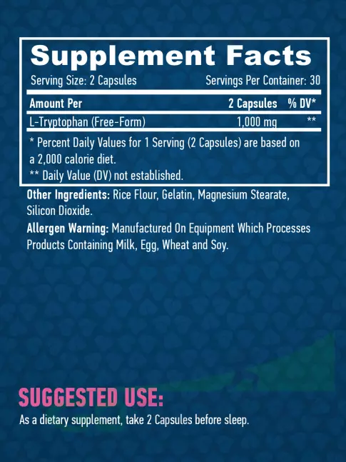 Триптофан Haya Labs L-Tryptophan 500 mg 60 капсул Триптофан Haya Labs L-Tryptophan 500 mg 60 капсул