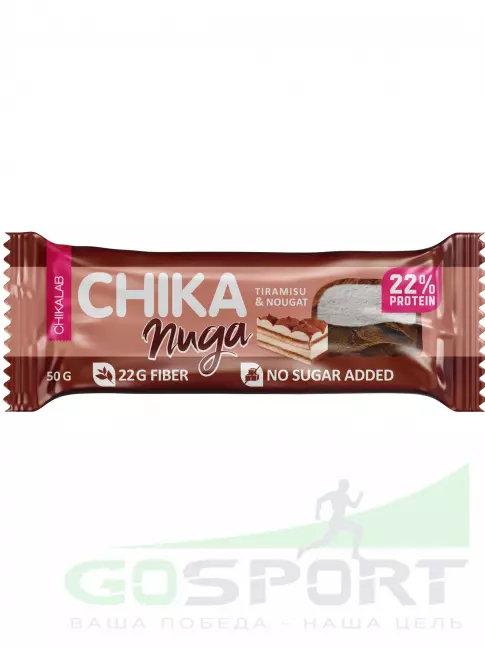 Протеиновый батончик Chikalab Батончик глазированный Chika nuga 6 x 50 г, Тирамису Протеиновый батончик Chikalab Батончик глазированный Chika nuga 6 x 50 г, Тирамису