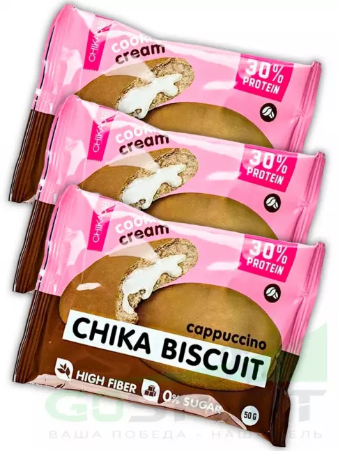 Протеиновый батончик Chikalab Бисквитное печенье Chika Biscuit 3 х 50, Капучино Протеиновый батончик Chikalab Бисквитное печенье Chika Biscuit 3 х 50, Капучино