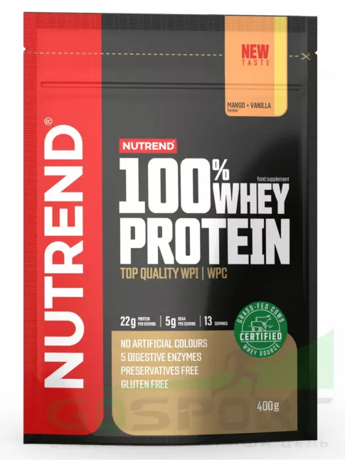 Сывороточный протеин NUTREND 100% Whey Protein 400 г, Манго - Ваниль Сывороточный протеин NUTREND 100% Whey Protein 400 г, Манго - Ваниль