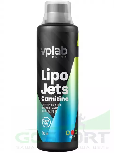 Гуарана VP Laboratory LIPOJETS CARNITINE 500 мл, Лайм-чай Гуарана VP Laboratory LIPOJETS CARNITINE 500 мл, Лайм-чай