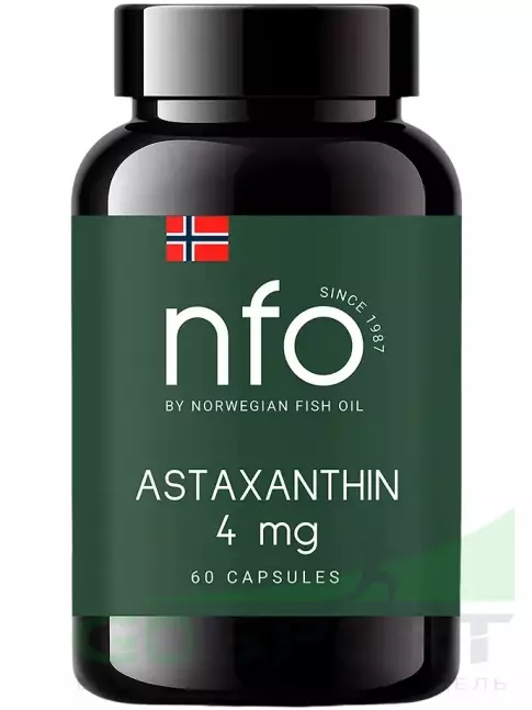 Антиоксиданты NFO Astaxanthin 4 mg 60 капсул Антиоксиданты NFO Astaxanthin 4 mg 60 капсул