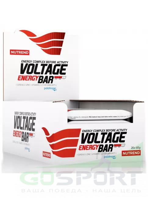 Энергетический батончик NUTREND Voltage Energy bar 25 x 65 г, Лесной орех Энергетический батончик NUTREND Voltage Energy bar 25 x 65 г, Лесной орех