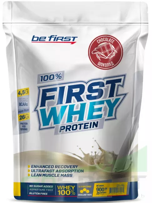 Сывороточный протеин Be First First Whey protein (сывороточный протеин) 900 г, Шоколад Сывороточный протеин Be First First Whey protein (сывороточный протеин) 900 г, Шоколад