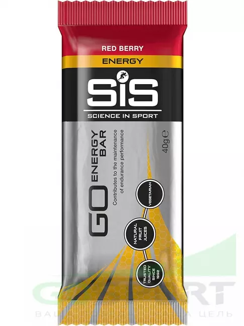 Энергетический батончик SCIENCE IN SPORT (SiS) Go Energy Bar 1 x 40 г, Красные ягоды Энергетический батончик SCIENCE IN SPORT (SiS) Go Energy Bar 1 x 40 г, Красные ягоды