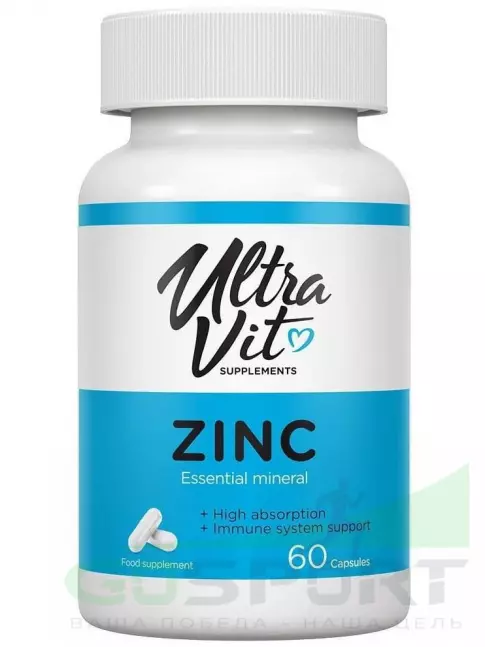 Цинк UltraVit Zinc 25mg 60 капсул Цинк UltraVit Zinc 25mg 60 капсул