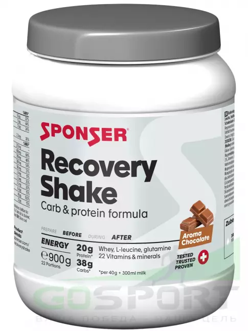 Восстановление SPONSER RECOVERY SHAKE 900 г, Шоколад Восстановление SPONSER RECOVERY SHAKE 900 г, Шоколад
