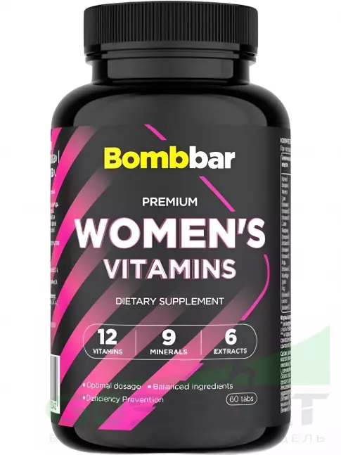 Витамины для женщин BombBar Women's vitamins 60 таблеток Витамины для женщин BombBar Women's vitamins 60 таблеток