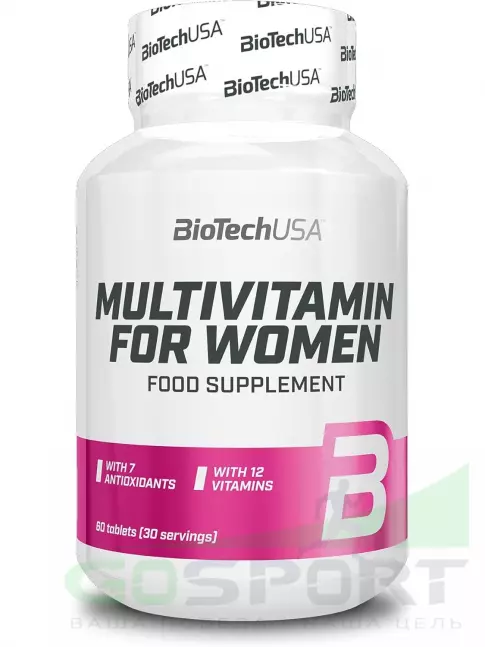 Витамины для женщин BioTechUSA Multivitamin For Women ДУБЛЬ 60 таблеток