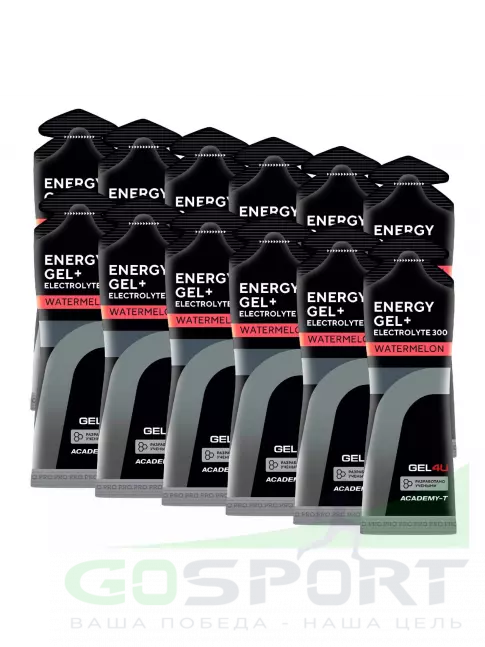 Гель питьевой GEL4U Energy GEL + Electrolyte 300 12 x 60 г, Арбуз