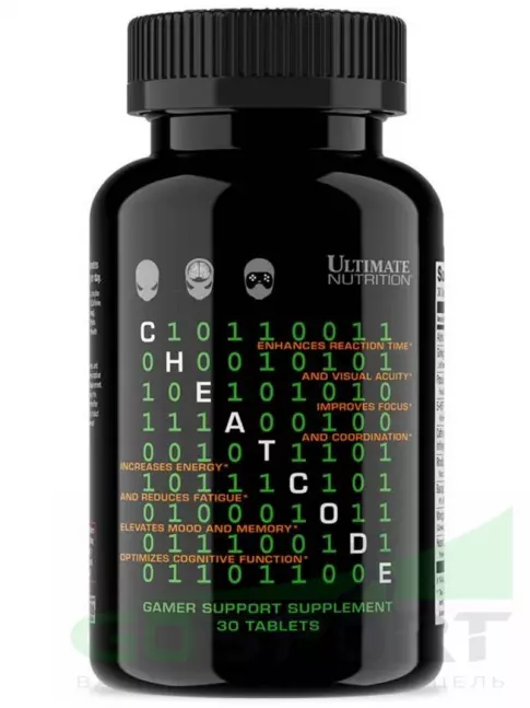 Концентрации внимания Ultimate Nutrition CHEAT CODE NOOTROPIC ESPORTS SUPPLEMENT 30 табл Концентрации внимания Ultimate Nutrition CHEAT CODE NOOTROPIC ESPORTS SUPPLEMENT 30 табл