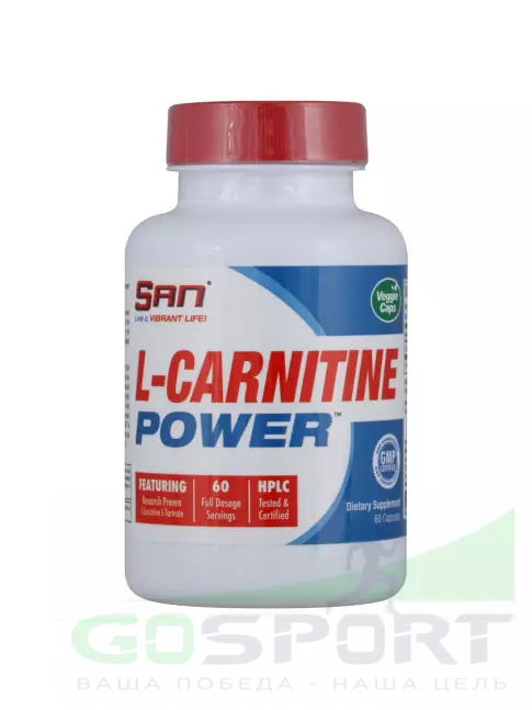 L-Карнитин в капсулах SAN L-Carnitine Power 60 капсул L-Карнитин в капсулах SAN L-Carnitine Power 60 капсул