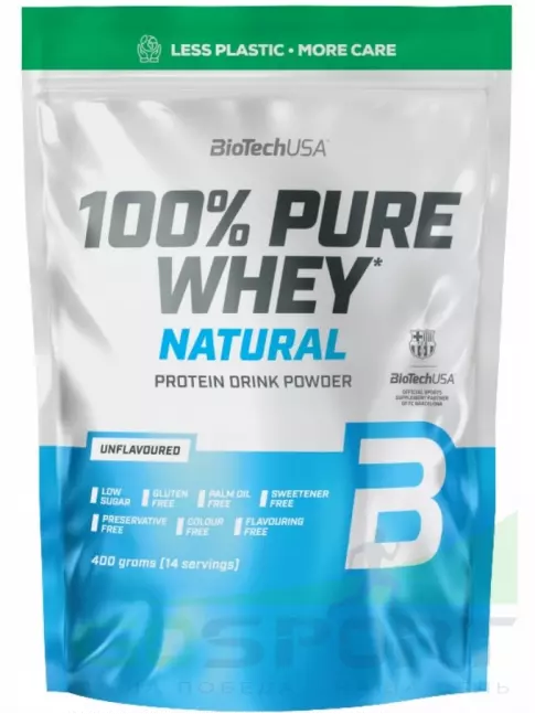 Сывороточный протеин BioTechUSA 100% Pure Whey 400 г, Без вкуса