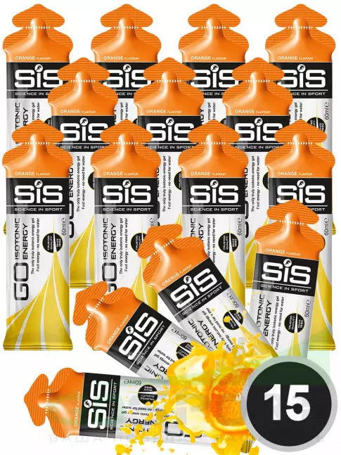 Гель питьевой SCIENCE IN SPORT (SiS) GO Isotonic Energy Gels 15 x 60 мл, Апельсин Гель питьевой SCIENCE IN SPORT (SiS) GO Isotonic Energy Gels 15 x 60 мл, Апельсин
