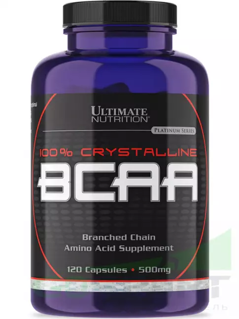 BCAA Ultimate Nutrition 100% Crystalline BCAA 500mg 120 капсул BCAA Ultimate Nutrition 100% Crystalline BCAA 500mg 120 капсул