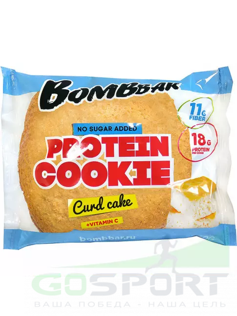 Протеиновый батончик BombBar Protein cookie 19 протеин печенье x 60 г, Творожный кекс