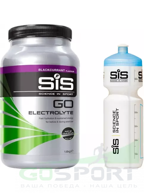 Изотоник SCIENCE IN SPORT (SiS) GO Electrolyte + Бутылочка белая 1 x 1600 г, Черная смородина №3 Изотоник SCIENCE IN SPORT (SiS) GO Electrolyte + Бутылочка белая 1 x 1600 г, Черная смородина №3
