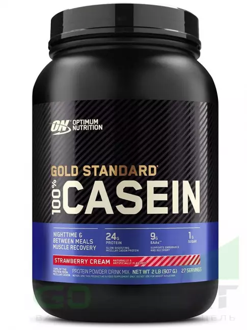 Казеиновый протеин Optimum Nutrition 100% Casein Gold Standard 825 г, Клубника
