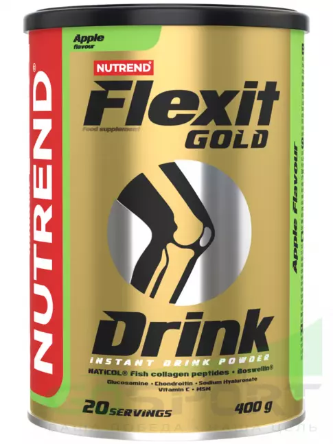 Комплекс хондропротекторов NUTREND Flexit Gold Drink 2 x 400 г, Яблоко Комплекс хондропротекторов NUTREND Flexit Gold Drink 2 x 400 г, Яблоко